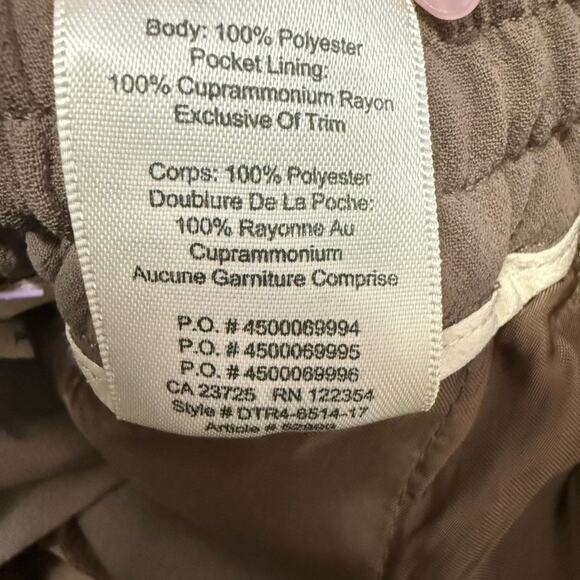 Aritzia WILFRED Buffon Crepe Jogger Pants Women‎ S Brown - Picture 5 of 6